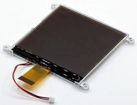 Modulo LCD 128128 con testo bianco su sfondo nero, risoluzione 128x128 JHD128128-G66IBSWD-BL
