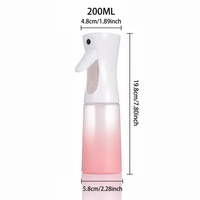 Botella de Spray de Plástico PET Ecológica, Libre de BPA, con Bomba de Pulverización Fina en Forma de Cilindro, 200ml 300ml, para Salón de Belleza, Venta al Por Mayor