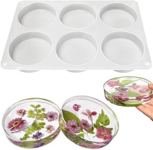 แม่พิมพ์ซิลิโคนซิลิโคน6ช่องลึกพิเศษสำหรับถาดรองแก้วทำจากเรซินกลมแม่พิมพ์ถ้วยงานประดิษฐ์ทำด้วยตัวเอง - Product Image 6