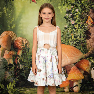定制印花女童新款时尚吊带连衣裙夏季一件式精品磨毛奶丝连衣裙儿童服装 - Product Image 2