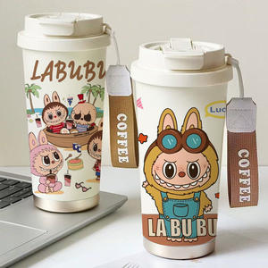 Termos anak, Tumbler kartun terisolasi 316 baja anti karat 2-in-1 sedotan & Sip kopi gaya anak-anak - Product Image 2