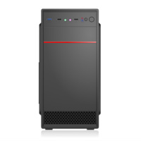 Boîtier PC Gaming Micro ATX Meway Noir/Blanc avec Fenêtre Latérale, Support GPU 340mm, Tour Moyenne, 2 Ventilateurs Préinstallés pour Usage Professionnel/Bureau