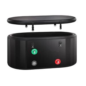 Vanace 700L Noir Ovale Drop Stitch Ice Bath Tub 175 Ggal Gonflable Cold Plunge Sports Recovery Plis Facilement Accessoires - Product Image 1