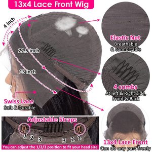 Lavish Beauty 13*4 13*6HDด้านหน้าWigsสําหรับผู้หญิงสีดํา 40 นิ้วยาวธรรมชาติบราซิลผมมนุษย์WigsตรงRemyผมWigs - Product Image 4