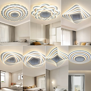 Gran oferta, lámpara de techo LED moderna para sala de estar, luces inteligentes redondas montadas al ras de alta calidad con cubierta acrílica de Control remoto - Product Image 3