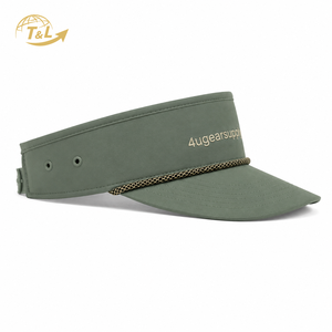 4ugear Supply Adjustable Green Visor Cap with Mesh <b>Band</b> for Outdoor Travel Summer Use Unisex Adult <b>Hat</b> 100% Cotton gorras - Product Image 5
