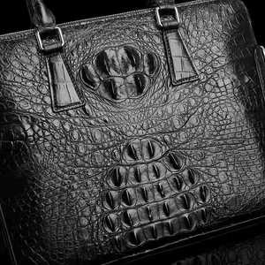 Handmade High Quality Genuine Patina Crocodile <strong>Leather</strong> <strong>Briefcase</strong> Luxury Real Crocodile <strong>Leather</strong> for Men Daily Usage - Product Image 6