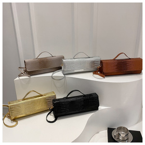 Fashion Design <b>Long</b>-handled Handbag Luxury- Style Sophisticated Simple <b>Shoulder</b>-Back Sling <b>Bag</b> Solid-color Versatile Handbag - Product Image 4