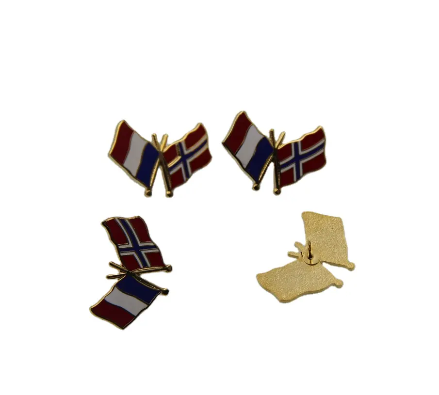 Manufacturer Souvenir Business Corporate Gift Durable Flag Design Metal Lapel Pin Brand Promotion Brooch Pin Badge