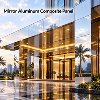 Panneau composite en aluminium miroir 3 mm 1220x2440 mm bleu pour la décoration du plafond du hall d'hôtel