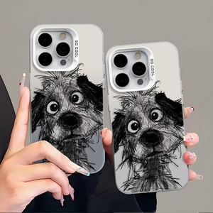 เคสโทรศัพท์สำหรับ iPhone 17 16 15 14 13 12 11 PRO MAX explosive Dog สีขาวด้านป้องกัน TPU เปลือกแข็ง - Product Image 6
