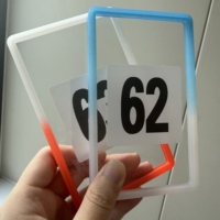Plaque de protection arrière en TPU à paillettes dégradées avec plaque acrylique transparente pour cartes BGS