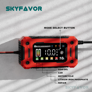 Nouveauté : <span class=keywords><strong>Chargeur</strong></span> de <span class=keywords><strong>batterie</strong></span> 12V 10A automatique intelligent rapide pour <span class=keywords><strong>moto</strong></span>, camion <span class=keywords><strong>et</strong></span> <span class=keywords><strong>voiture</strong></span> avec fonction d'alimentation - Product Image 5