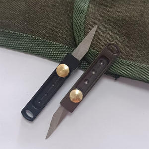 Couteau porte-clés portable en acier inoxydable, mini-outil de coupe-affûtage compact, design compact pour ouvrir les colis, équipement de survie, argent - Product Image 4