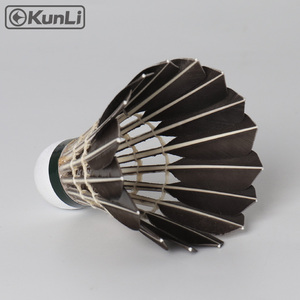 Kunli Badminton Peteca Fabricação Barato Black Goose Feather Training Badminton Peteca - Product Image 3