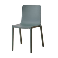 Chaise de salle à manger en plastique épaisse, moderne et simple, avec dossier, non pliable, pour restaurants, hôtels, usage extérieur