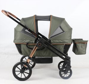 Produits pour bébés Vente chaude 2024 <span class=keywords><strong>Poussette</strong></span> pour jumeaux polyvalente et portable avec deux sièges - Product Image 3