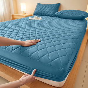 <span class=keywords><strong>Protège</strong></span>-<span class=keywords><strong>matelas</strong></span> matelassé épais <span class=keywords><strong>en</strong></span> coton lavé de classe A avec clip, <span class=keywords><strong>imperméable</strong></span> et ajustable - Product Image 1