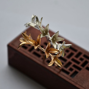 Gold Plated Copper Hairpin Handmade Bridal Hair <b>Accessory</b> For <b>Wedding</b> Jewelry DIY Material - Product Image 4