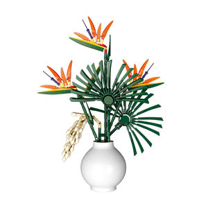 Ensemble de blocs de construction en forme de fleur d'oiseau de paradis, 530 pièces, jouets de décoration pour la maison, bricolage, décoration de la maison, compétences motrices fines, cadeau éducatif pour enfants - Product Image 1