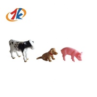 Figuras de Animales de Juguete de Plástico, Miniaturas Realistas de Vaca, Cerdo, Panda y Perro, Juguetes Promocionales para Niños