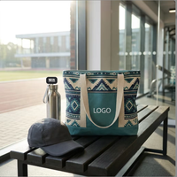 Sac fourre-tout en toile avec logo personnalisé, style ethnique, sac de courses réutilisable pour événement de marathon ultra-terrain, souvenir