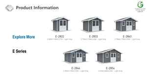 Kit de cabanon en composite <span class=keywords><strong>bois</strong></span>-plastique écologique EasyGreen pour le rangement d'outils européens, résistant à la pourriture, fournisseur en gros, taille personnalisée. - Product Image 5