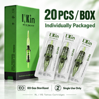 Vente en gros de cartouches d'aiguilles de tatouage INKin Revo RL RS, 20 pièces/boîte, aiguilles de tatouage jetables avec système de positionnement précis