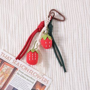 Kawaii Fabric Fruit Keychain Mori Girl Style Plush <b>Doll</b> Pendant Creative Handwoven Bag <b>Accessory</b> Gift for Teens - Product Image 3
