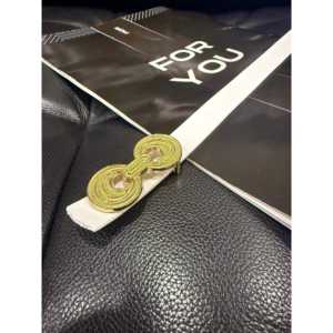 Ceinture pour femme Fiori, boucle à double ardillon en alliage, style décontracté, ceinture en PU - Product Image 3