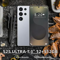 Versi Global Original S25 Ultra Smartphone Android 7.3 Inci 12GB+512GB 108MP HD Prancis/Spanyol LTE 5G OLED 120Hz Dual SIM