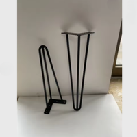 Pieds de table en fer forgé noir à 3 tiges, style hairpin, pour cuisine et chambre, vente en gros, sur mesure, pour meubles de salle à manger et de café, DIY