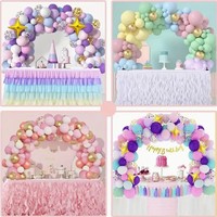 Set Perlengkapan Dekorasi Pernikahan: Tiang Fiber, Kantong Isi Air, Alas Arch Balon, Karangan Bunga Balon, Model Cross-border 122,112