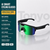 Nouvelles lunettes de cyclisme intelligentes personnalisées en gros, caméra IMX219 8MP, vidéo 1200P, stabilisation EIS, étanches IPX5, commande vocale