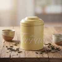 Boîte en fer blanc élégante JH pour thé noir chinois et indien avec impression offset et design artisanal