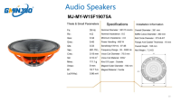 Driver Speaker Subwoofer Metal Bass Berat 15 Inch 190mm Coil 8 300-500W Audio Profesional