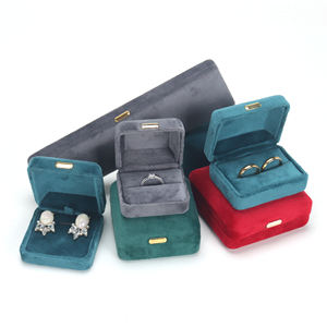 Custom Luxury Velvet Jewelry Box <b>Necklace</b> Ring Earring Bracelet Jewellery Boxes Packaging - Product Image 4