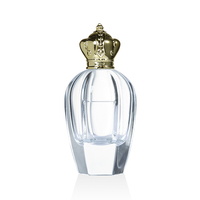 Flacon de parfum de luxe en verre transparent vide de haute qualité avec logo personnalisé, 30ml 50ml 100ml, avec pompe pulvérisatrice et diffuseur à bâtonnets