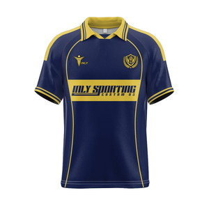 Maillot de football rétro personnalisé maillot de football vintage du club de sport universitaire maillot de football en polyester de haute qualité avec col - Product Image 4