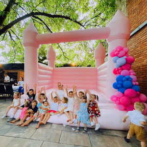 Château de saut <span class=keywords><strong>rose</strong></span> Maison de rebond blanche Château gonflable Jumper gonflable avec fosse à ballons pour la fête de mariage - Product Image 6