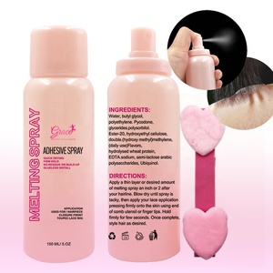 <span class=keywords><strong>Spray</strong></span> capillaire marque privée tenue forte <span class=keywords><strong>Spray</strong></span> de maintien de finition invisible protège le bord 150ml vaporisateur de fusion de dentelle de perruque de bouteille <span class=keywords><strong>rose</strong></span> - Product Image 1