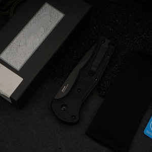 Cuchillo plegable Axis BM9070 con hoja de acero inoxidable con punta de cuchillo, mango de fibra de nailon, cuchillo de bolsillo táctico, herramienta EDC - Product Image 2