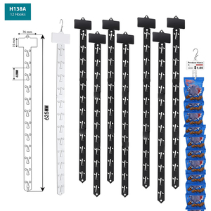Hookei Hot Sale Retail Display PP Hanging Strips with 12 <b>Plastic</b> <b>Hooks</b> - Product Image 2