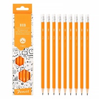 Crayons personnalisés avec gomme, pré-affûtés, 2 HB, crayons en bois jaunes doux pour l'écriture et le dessin, lot de 12, pour la rentrée scolaire