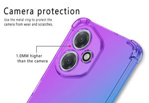 4 copertura ad angolo per 400 d'onore chiaro antiurto morbido Tpu <span class=keywords><strong>arcobaleno</strong></span> gradiente di colore doppio graduale <span class=keywords><strong>con</strong></span> Airbag custodia del telefono - Product Image 6