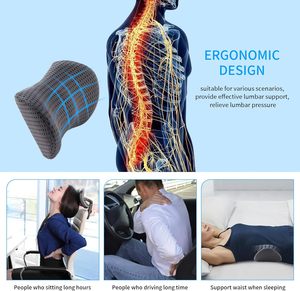 <strong>Car</strong> Seat Cushion &amp; <strong>Headrest</strong> Lumbar Support <strong>Pillow</strong> Breathable Memory Foam Support Cushion Back <strong>Pillow</strong> For Sleeping, Driving - Product Image 5