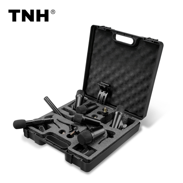 TNH GM02 Metal Drum Microphone Set Professional Stage Performance Band Musical Instruments Microfone Bass Amp Drum for Live Show