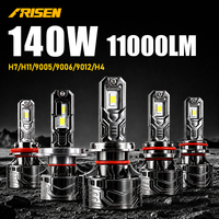 Ampoules LED de phares et antibrouillard pour voitures, 140W, H7, H11, H4, 9005, 9006, 11000LM, vente en gros