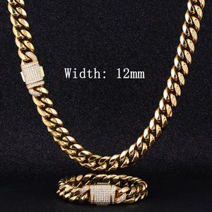 KRKC-cadena cubana de eslabones, collar de eslabones cubanos, chapado en oro de 18k, <span class=keywords><strong>Miami</strong></span>, 12-18mm, envío rápido - Product Image 3