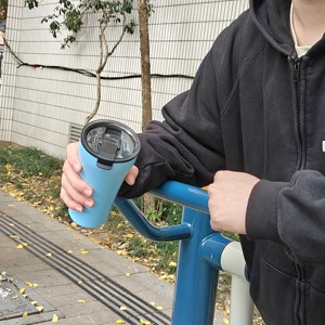 Gobelet isotherme en acier inoxydable à double paroi de 12 oz/15 oz avec revêtement en céramique, couvercle anti-fuite, logo personnalisé pour le café en voyage - Product Image 6
